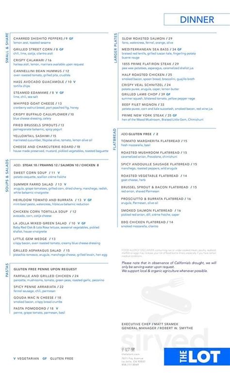 lot la jolla|the lot la jolla menu.